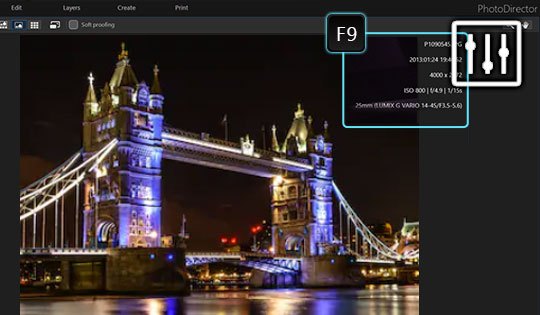 CyberLink PowerDirector 2025 – Fotoinformationen per Hotkey anzeigen