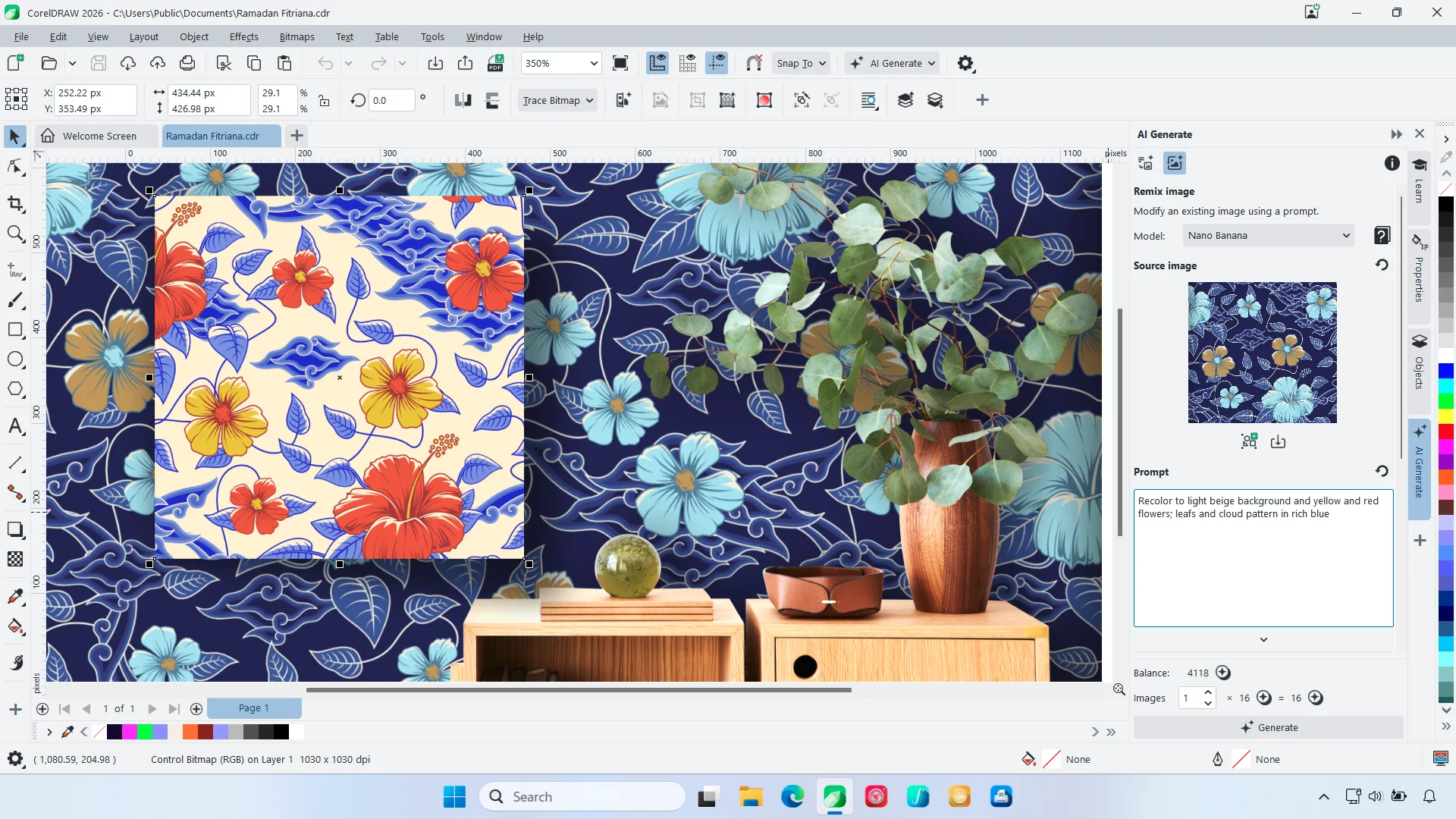 CorelDRAW 2026 - weitere KI-Funktion unter Windows