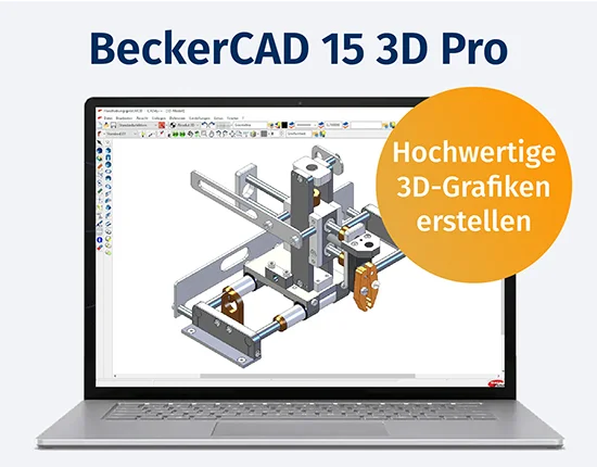 BeckerCAD 15 3D Pro - Dauerlizenz für 3 PCs