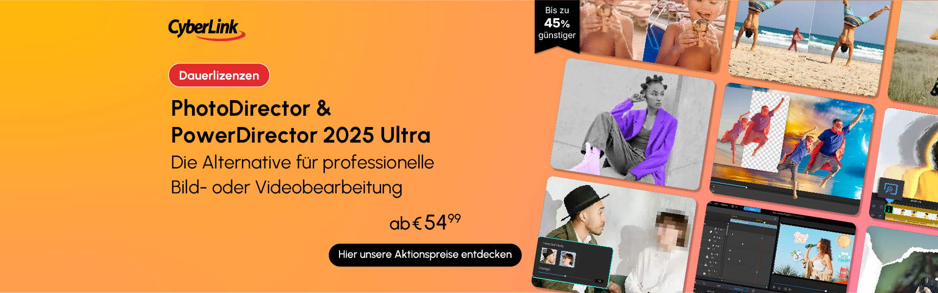 CyberLink PhotoDirector & PowerDirector 2025 Ultra zum Aktionspreis