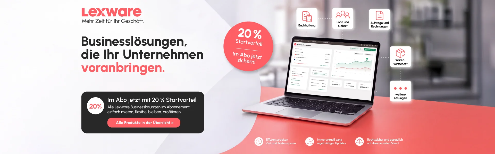 Lexware - Heute die richtige Business-Software wählen. Im Abo jetzt mit 20% Startvorteil