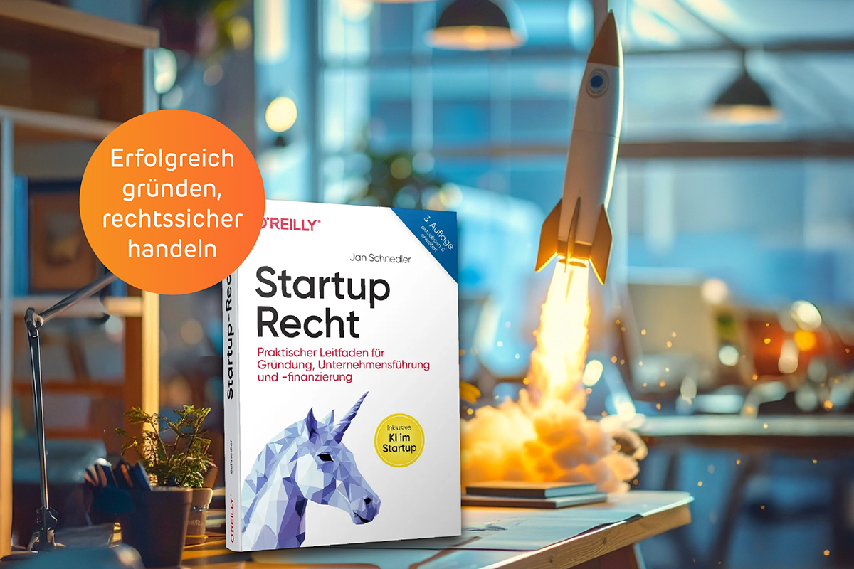 Buchcover ‚Startup-Recht‘ von Jan Schnedler, erschienen bei O’Reilly (dpunkt.Verlag)