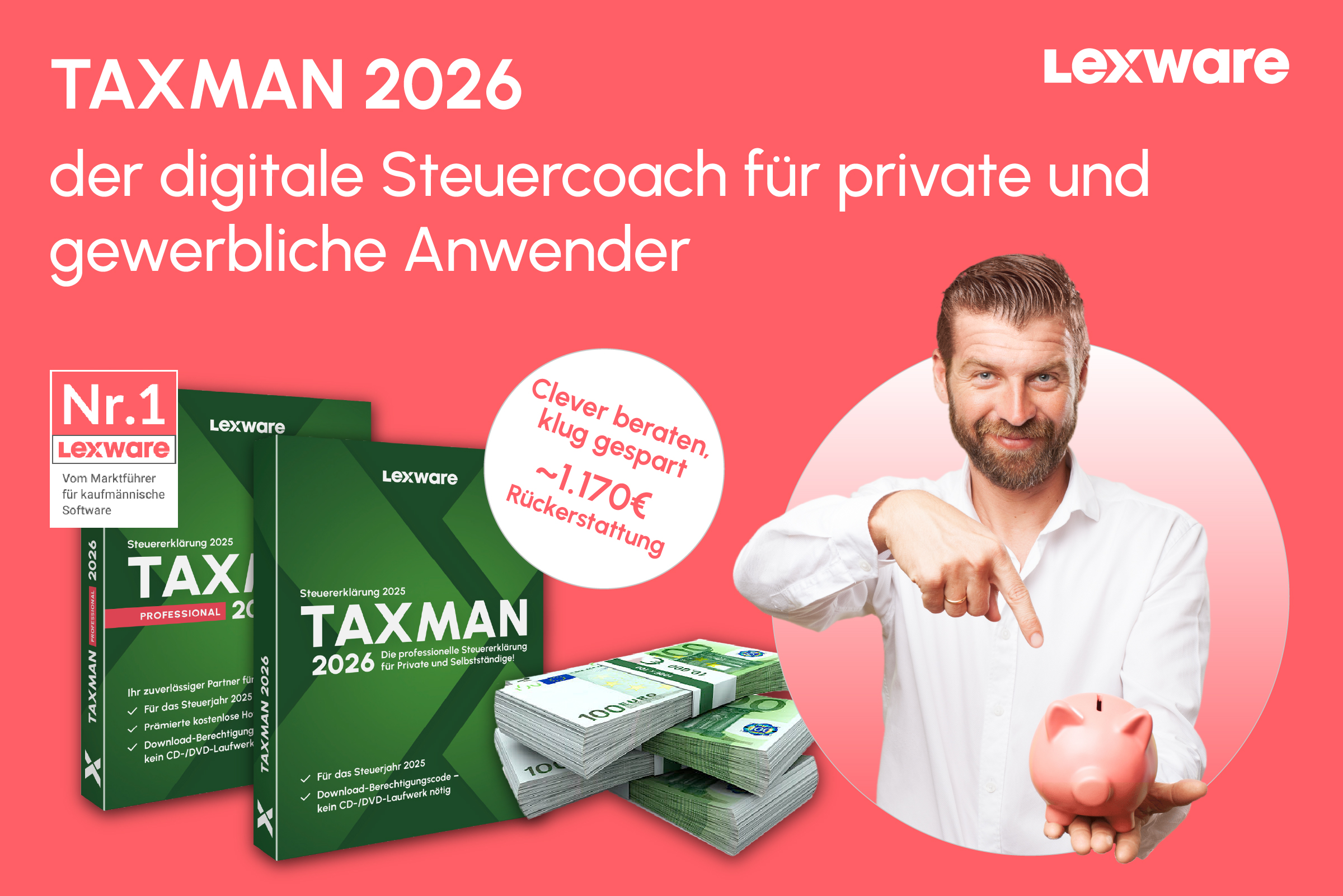 TAXMAN 2026: Der digitale Steuercoach für private und gewerbliche Anwender