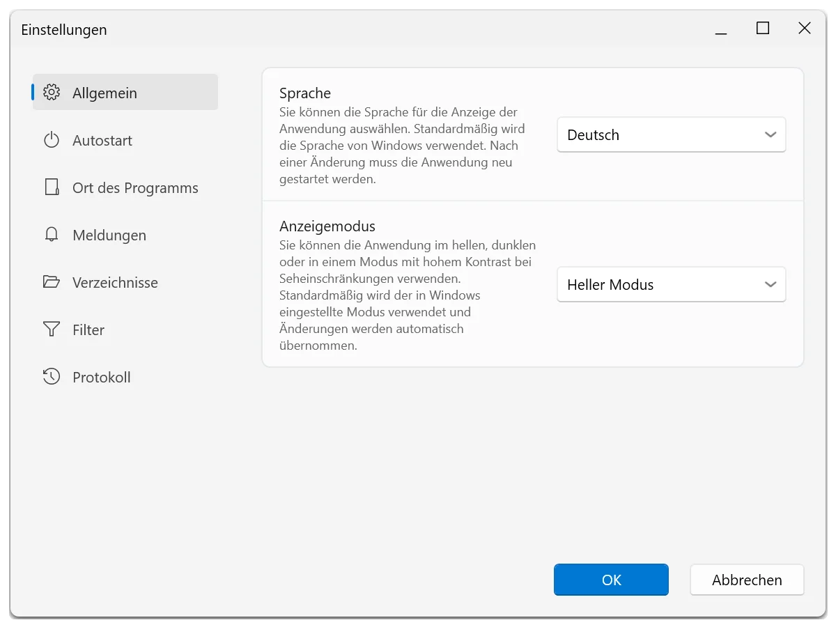 Screenshot O&O AutoBackup 8