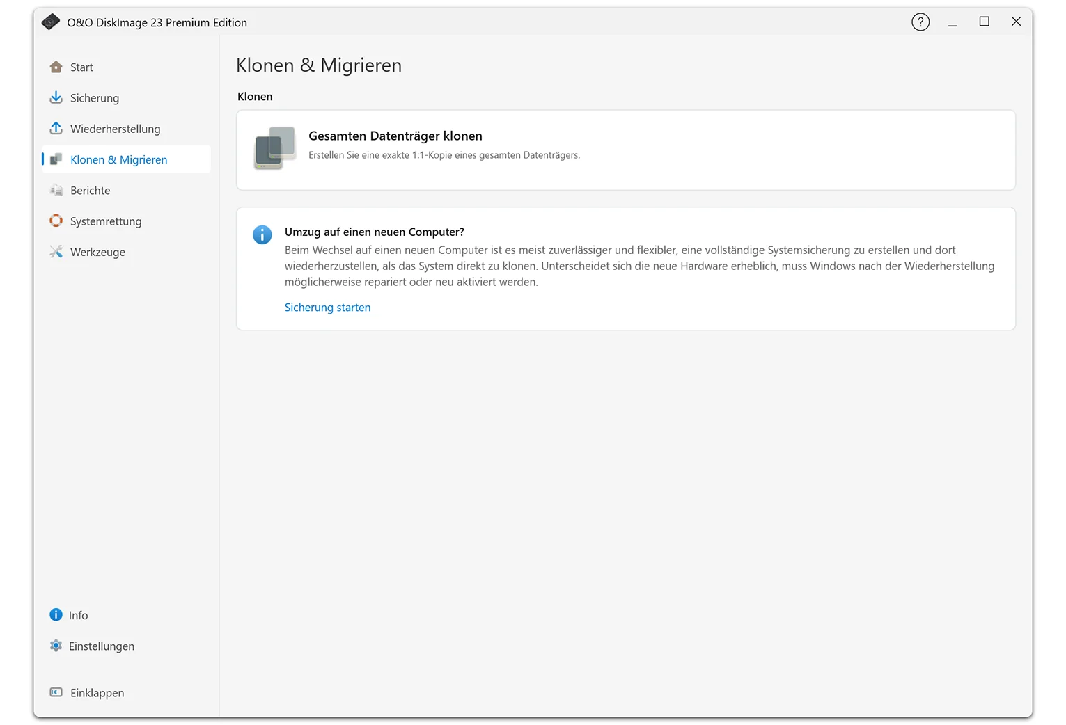 O&O DiskImage 23 Datenträger klonen