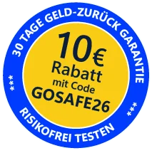 10€ Rabat und 30 Tage Geld-zurück-Garantie