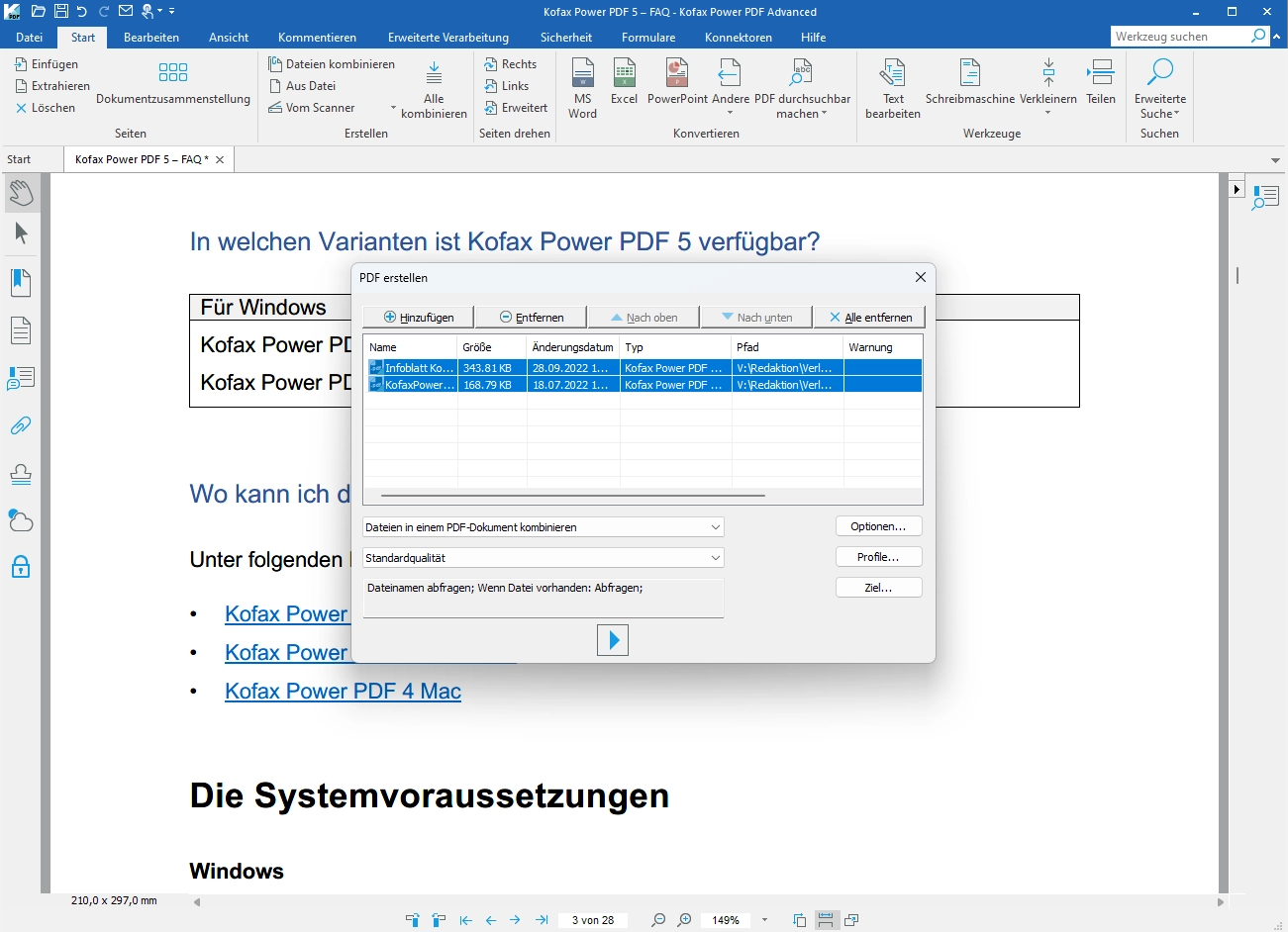 PDFs zusammenführen