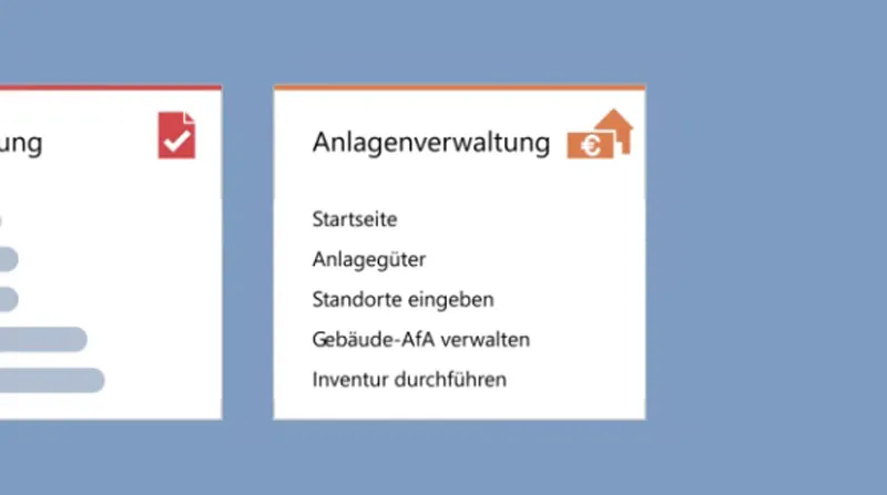 Screenshot zur integrierten Anlagenverwaltung