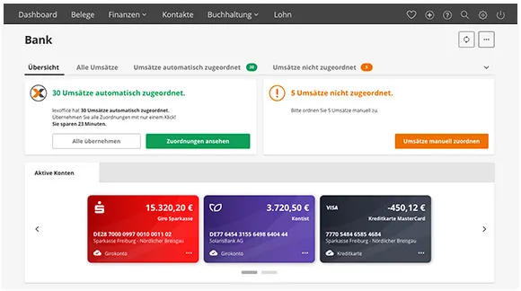 lexoffice Bankübersicht