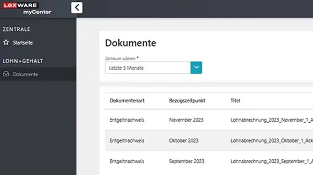 Screenshot zu Lexware myCenter