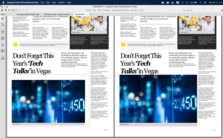 Power PDF for Mac - PDF-Dokumente vergleichen