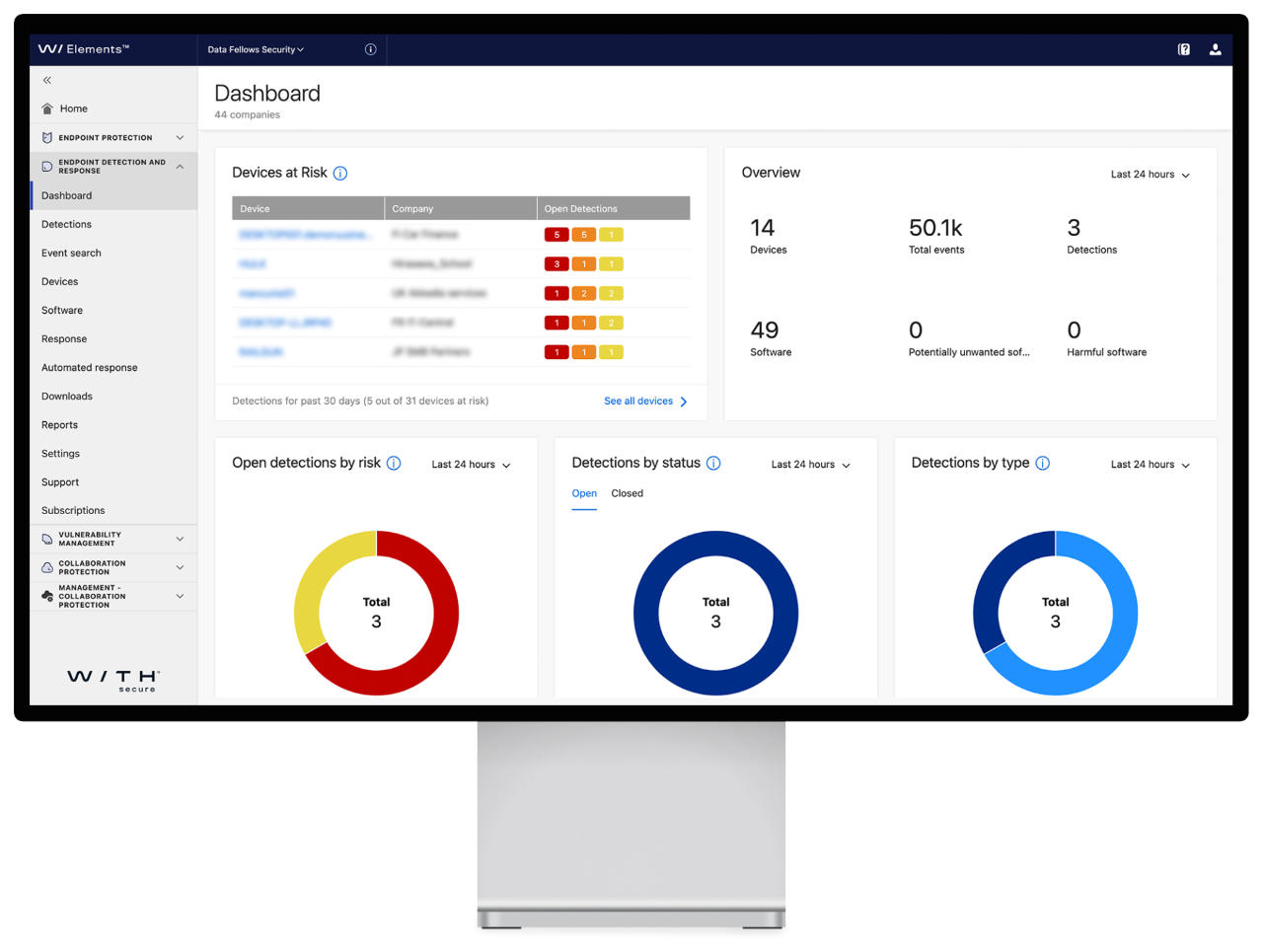 WithSecure Elements Endpoint Detection and Response Desktop