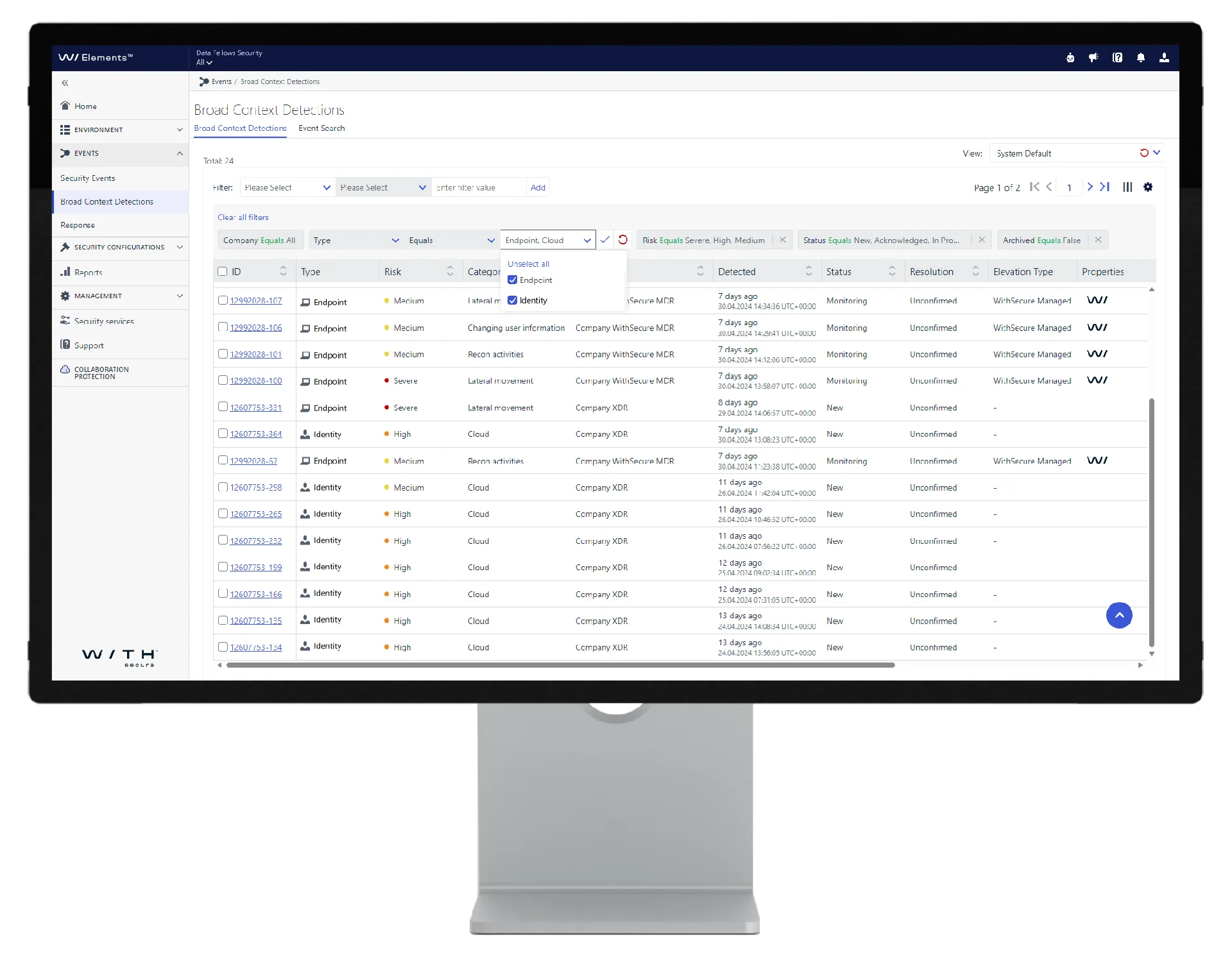 Screenshot: XM-Visualisierung