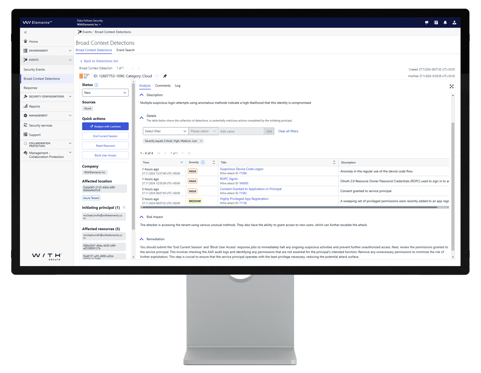 Screenshot: Luminen GenAI von WithSecure