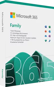 Microsoft 365 Family, Best.Nr. SOO3113, erschienen 10/2018, € 79,99