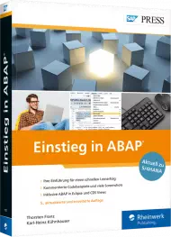 Einstieg in ABAP, ISBN: 978-3-8362-7107-3, Best.Nr. RW-7107, erschienen 10/2019, € 39,90