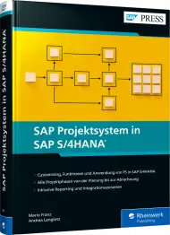 SAP Projektsystem in SAP S/4HANA, ISBN: 978-3-8362-9074-6, Best.Nr. RW-9074, erschienen 01/2023, € 89,90